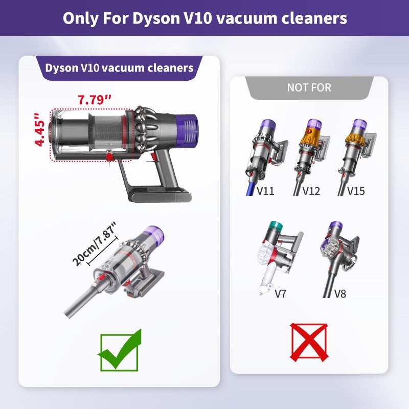 BYOFI Upgraded Dust Bin Replacement Compatible With Dyson Dyson V10 SV12 Animal and Absolute Models Only,NOT For V7 V8 V11 V12 V15, Canister Bin for Part No.969509-01 with 1 HEPA Filter - Image 3
