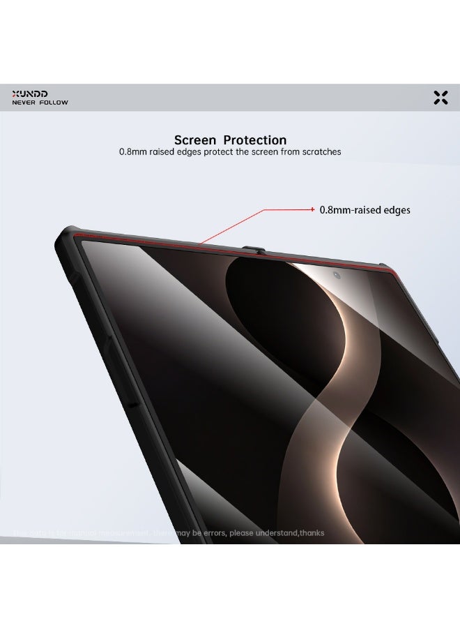 XUNDD for Samsung Galaxy Z Fold 8 Case, Built-in Tempered Glass Screen Protector, Camera Protection, Soft TPU Cover - Image 2