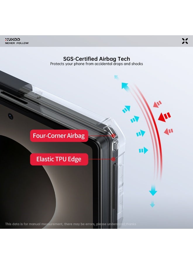 XUNDD for Samsung Galaxy Z Fold 8 Case, Built-in Tempered Glass Screen Protector, Camera Protection, Soft TPU Cover - Image 5