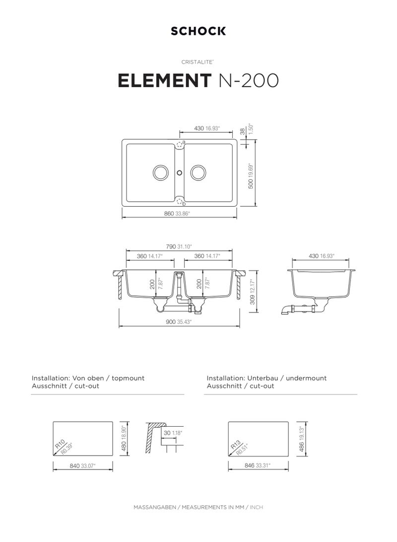 SCHOCK الماني حوض المطبخ: العنصر N-200ايليمنت - Image 3