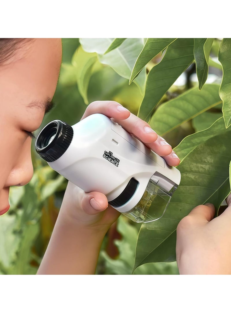 60X-120X Pocket Microscope, Portable Mini Microscope, Bright Vision, Easy Focus with Slides, Handheld Microscope for Children and Adults - Image 4