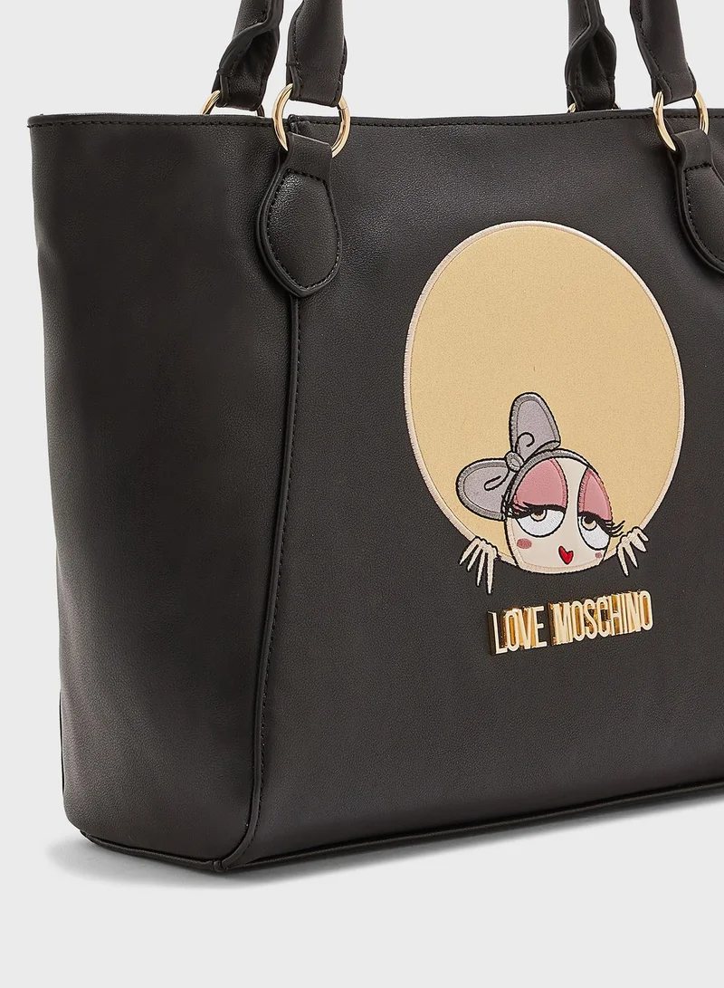 Love Moschino Doll Print Tote