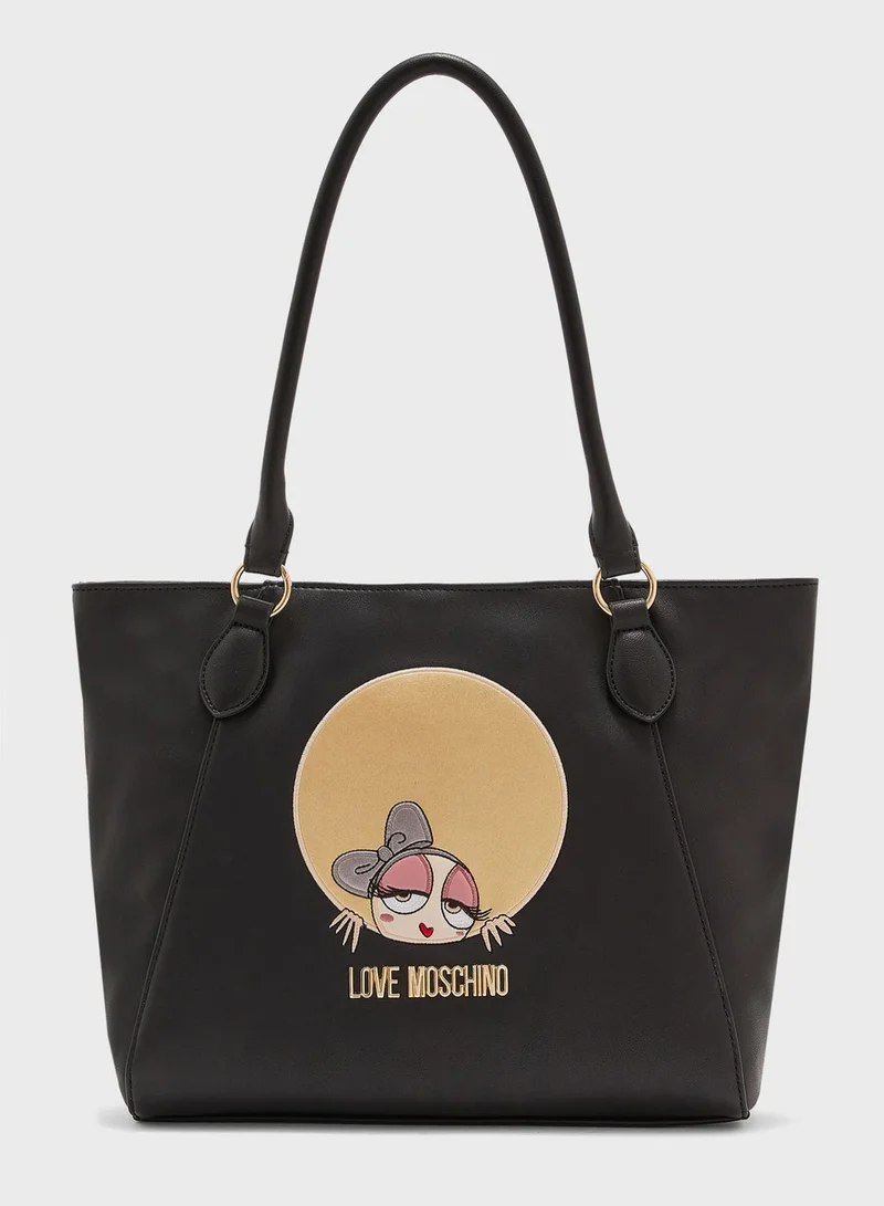 Love Moschino Doll Print Tote