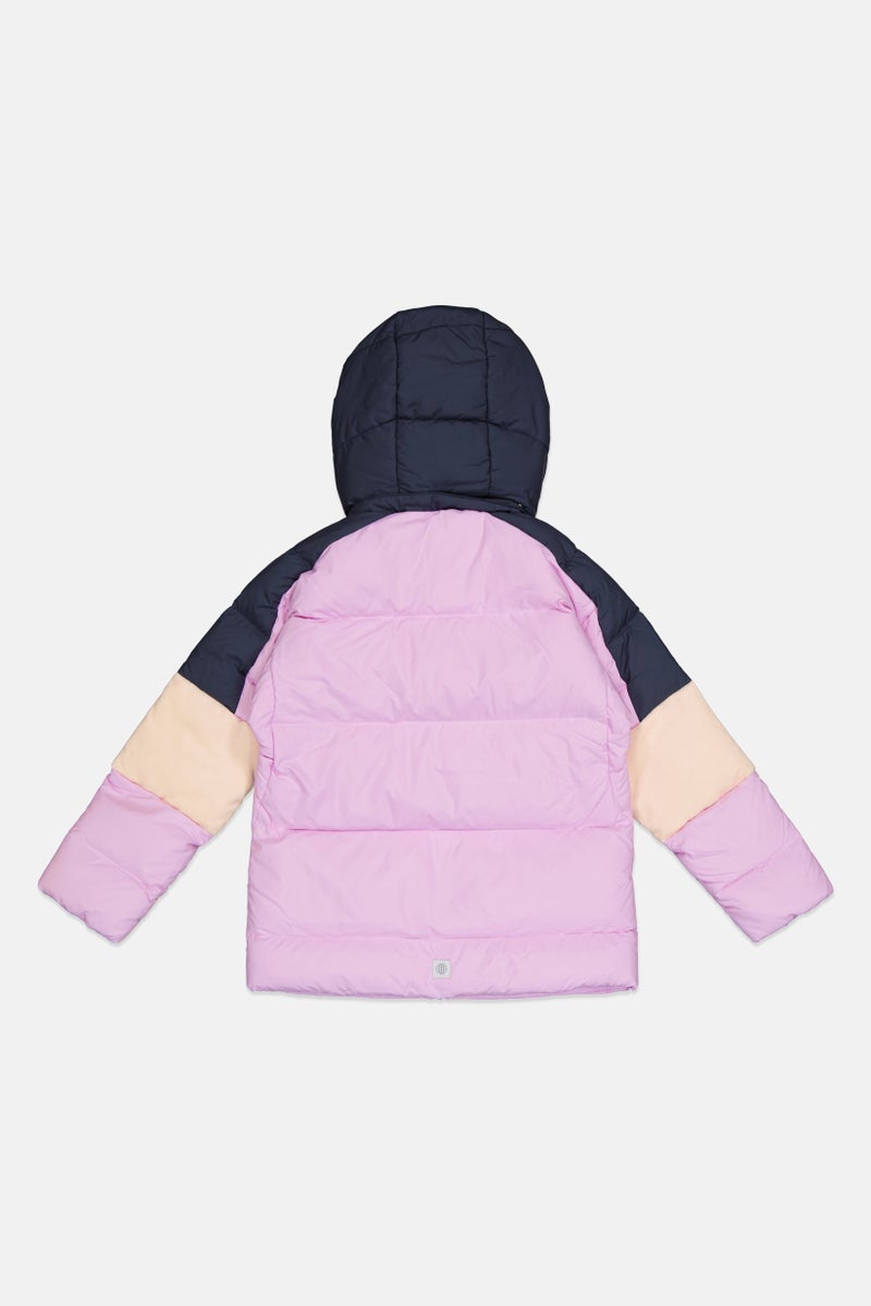 Adidas Kids Girl Brand Logo Long Sleeve Outdoor Jacket, Multicolor - Image 3