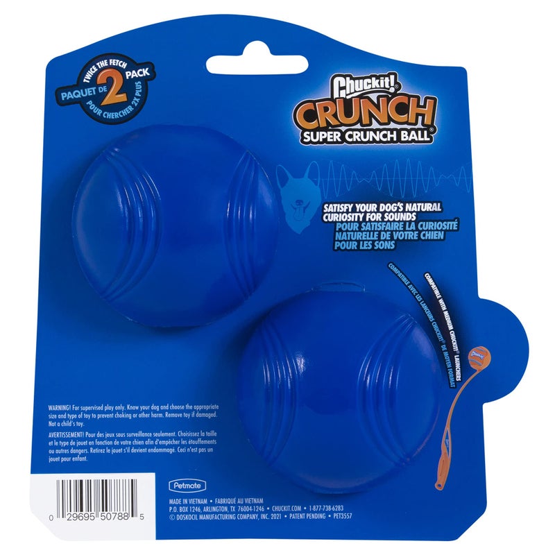 Chuckit! Crunch Ball Dog Toy, Medium (Pack of 2) - Image 2