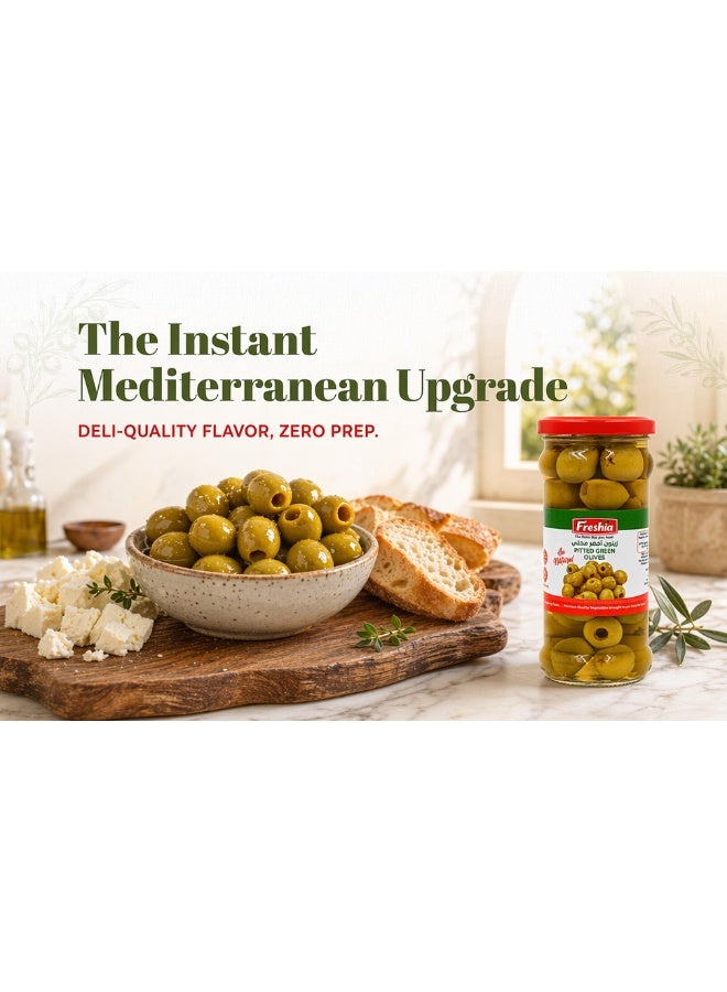 Freshia Pitted Green Olives 335g | Pit Removed Green Olives in Brine | Ready-to-Eat for Salads, Cooking & Snacking | Mediterranean Diet Friendly | Vegan, Gluten-Free - Image 4