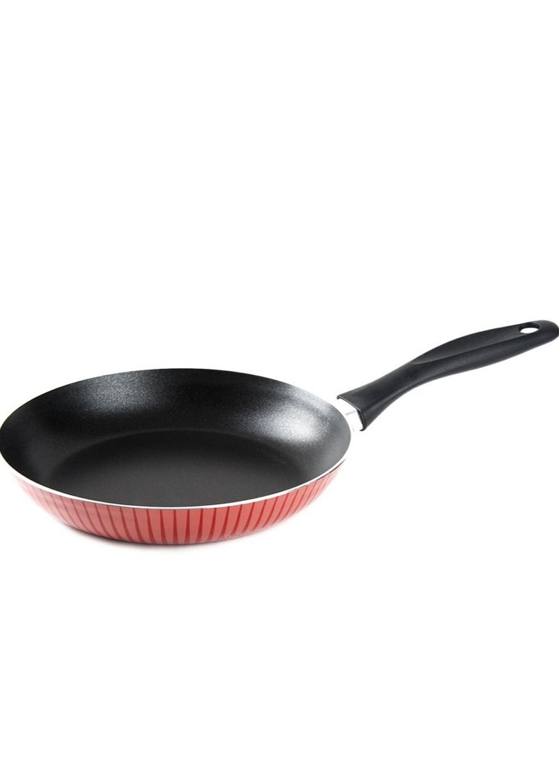 Newflon Non-Stick Aluminum Frying Pan With Red/Black Heat-Resistant Handle 