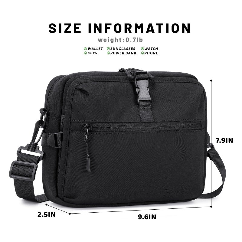 Lohol Small Messenger Bag for Men Women, Adjustable Crossbody Sling bag Purse for Daily Use Travel Sports (Army Green) - Image 3
