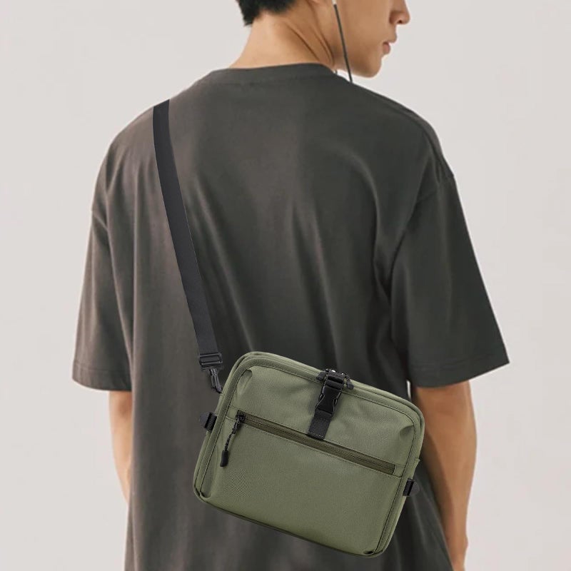 Lohol Small Messenger Bag for Men Women, Adjustable Crossbody Sling bag Purse for Daily Use Travel Sports (Army Green) - Image 2
