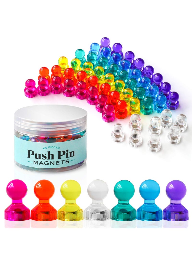 Bolder Life Super Strong Push Pin Magnets 56 pcs Small Magnets for Office Whiteboard Refrigerator Maps Photos Classroom 