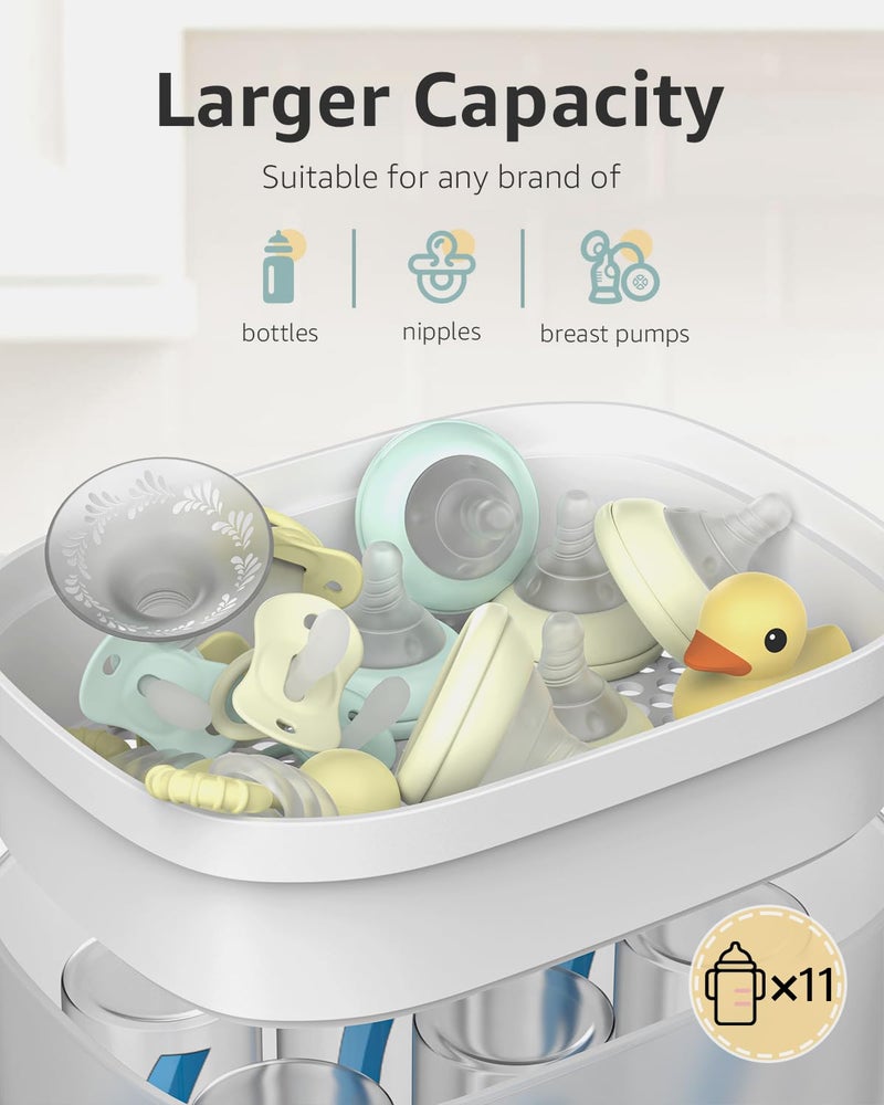 HAUTURE Bottle Sterilizer and Dryer, Esterilizador De Biberones, One-Dial Control Steam Baby Bottle Sterilizer for Baby Stuffs, Bottles & Breast Pump Accessories - Image 5