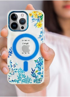 Case for Apple iPhone 14 PRO MAX Floral Design Fashion Flower Compatible with MagSafe & Wireless Charging Cover BLUE - pzsku/ZDFEE215C05D5738836AFZ/45/_/1681661787/7fedb2bd-a4c5-4972-b1d3-69d0e26836bc