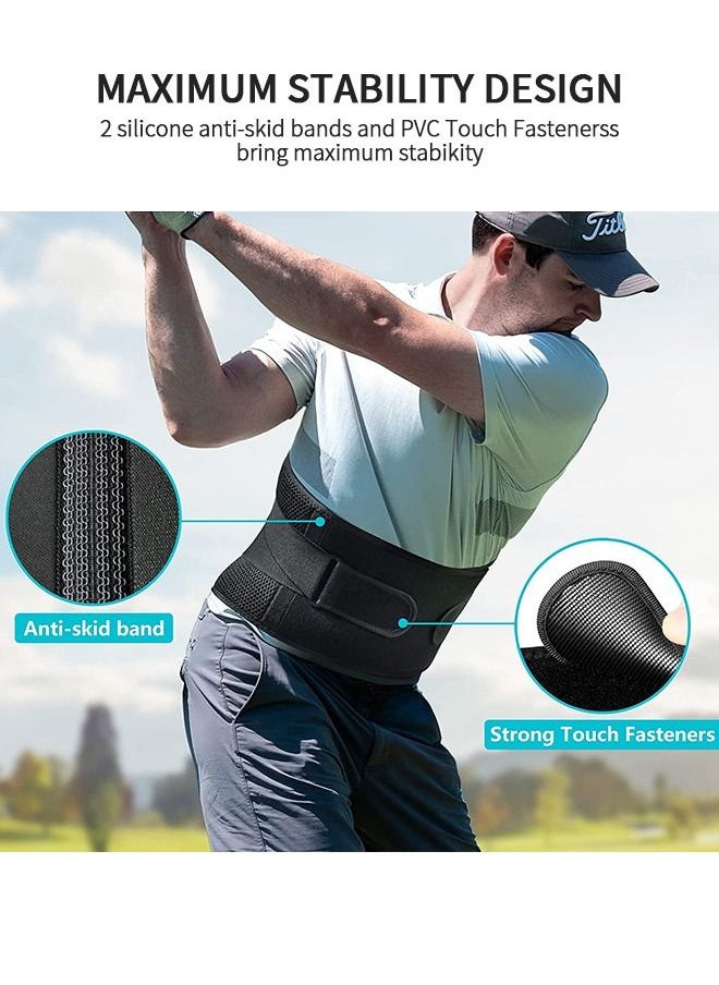 GROIC - Lower Back Pain Relief with 7 Metal Plates Supports , Air Mesh Back Brace for Adult, Adjustable Back Support Belt for Work , Anti-skid Lumbar Support for Sciatica Scoliosis - Image 1