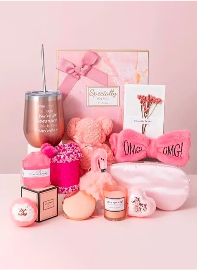 Gifts Basket for Women - Birthday Gift Box Set Contains 13 Items Inspirational Gift Relaxing Spa Care Package for Women Friendship Friend Gifts for Women - https://f.nooncdn.com/p/pzsku/ZDFEE2970BFFEFDE4FB91Z/45/_/1710926045/588baff5-82d4-432b-81f3-3400b4d71697.jpg?format=jpg&width=original