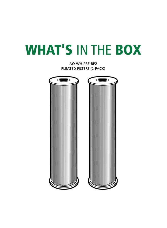 AO Smith 2.5"x10" 20 Micron Sediment Water Filter Replacement Cartridge - 2 Pack - For Whole House Filtration Systems - AO-WH-PRE-RP2 - Image 1