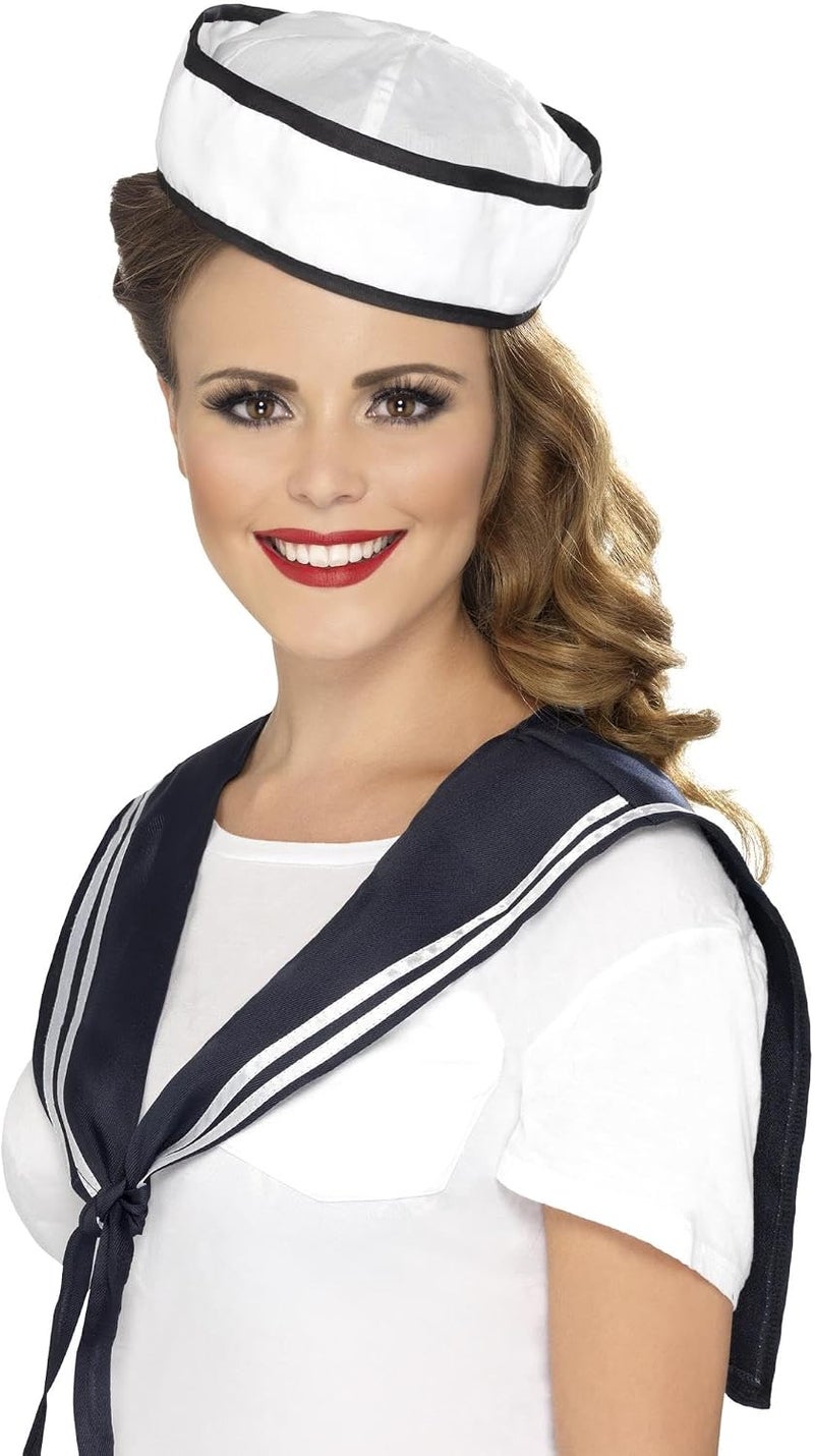 Smiffys Sailor Scarf & Hat Set - Nautical Fancy Dress Accessories - Image 1
