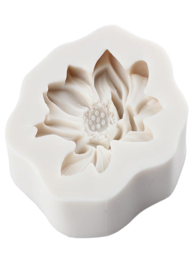 YANQINMS Lotus Flower Fondant Silicone Molds Flower Fondant Chocolate Candy Mold for Cake Decorating Sugar Craft Cupcake Topper Polymer Clay Gum Paste - Image 3