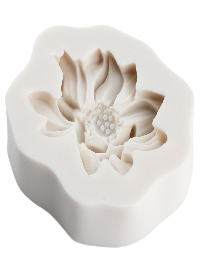 YANQINMS Lotus Flower Fondant Silicone Molds Flower Fondant Chocolate Candy Mold for Cake Decorating Sugar Craft Cupcake Topper Polymer Clay Gum Paste - Image 4