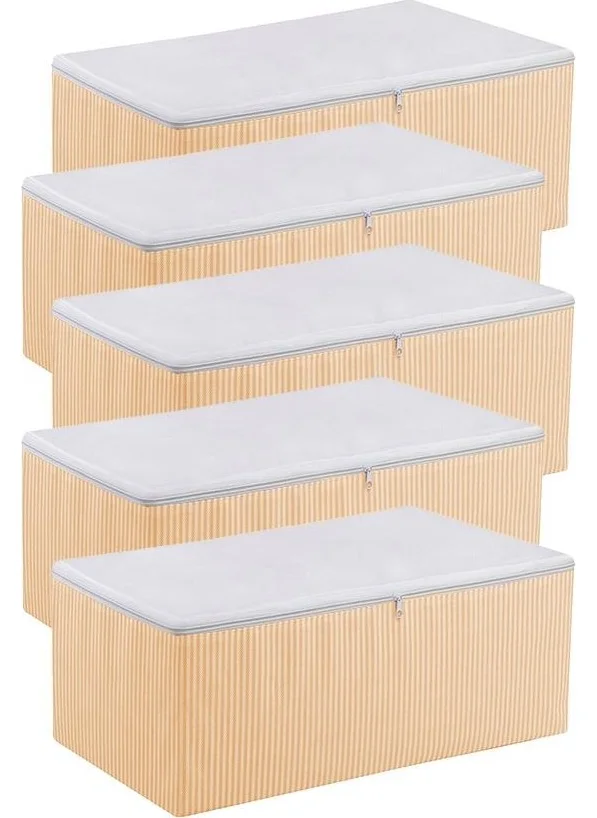 ماجيك ليدي Orange Striped Medium 5 Piece Storage Bag