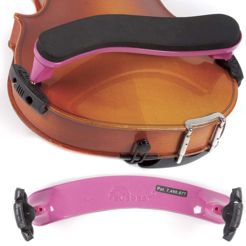 Everest ES4HPI ES Series 4/4 Violin Adjustable Shoulder Rest - Pink - Image 1