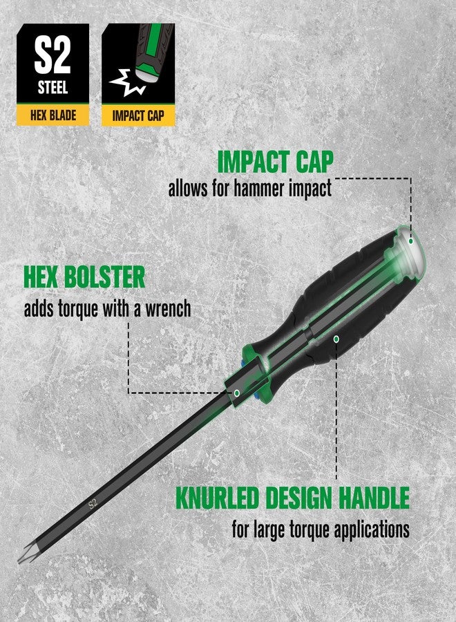 SK 6-Piece Heavy Duty Screwdriver Set, Demolition Driver, Slotted and Phillips, S2 Steel, SureGrip Handle - Image 3