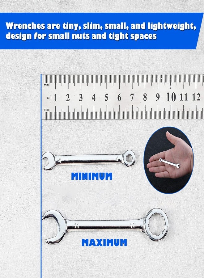 مجموعة مفاتيح ربط صغيرة مترية مقاس 4 مم من ليونتول، 10 قطع، مصنوعة من الفولاذ عالي الكربون، مطلية بالكروم - Image 5