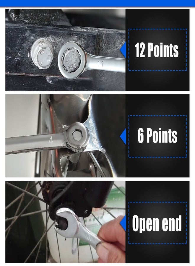 مجموعة مفاتيح ربط صغيرة مترية مقاس 4 مم من ليونتول، 10 قطع، مصنوعة من الفولاذ عالي الكربون، مطلية بالكروم - Image 3