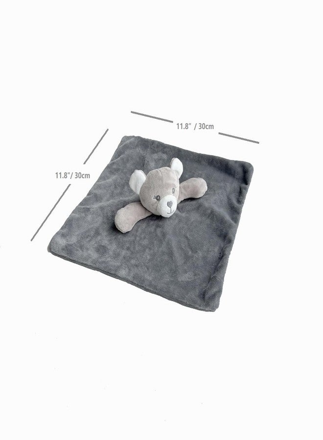 CREVENT Cozy Plush Baby Security Blanket Loveys for Baby Girls Boys, Stuffed Animal Ring Rattle Shaker Toy for Newborns (Bear) - Image 3