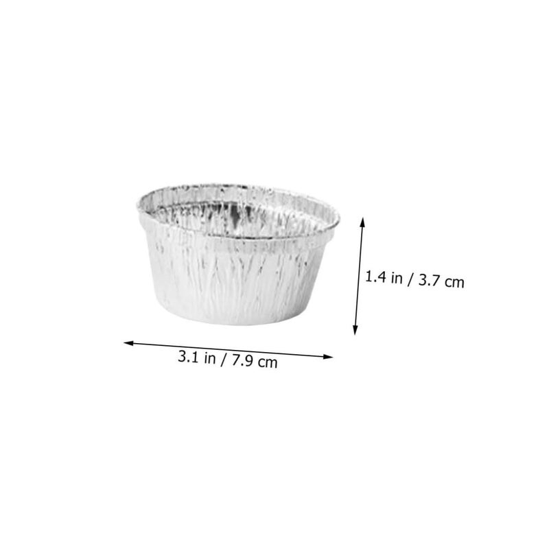 40 Disposable Aluminum Foil Baking Cups for Muffin Cupcake Pudding Egg Tart and Oven Baking Liner - Image 3