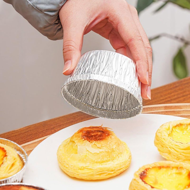 40 Disposable Aluminum Foil Baking Cups for Muffin Cupcake Pudding Egg Tart and Oven Baking Liner - Image 5