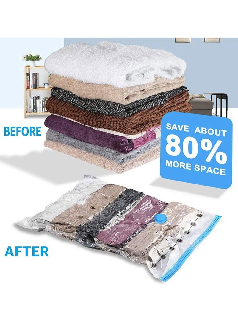 HOMESTAR 10PCS Vacuum Storage Bags, Space Saver Bags with hand Pump, Reusable Seal for Bedding, Clothes, Curtains, Pillows (3 x Jumbo, 3 Large, 4 Medium) - Image 5