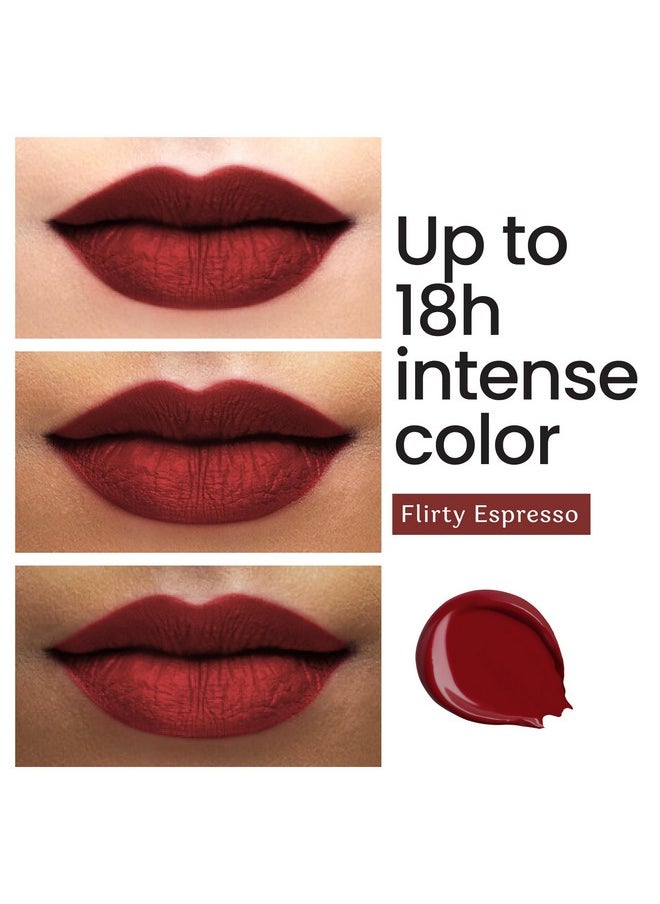 Color Cupid Color Cupid Matte Intense Color 18-Hour Stay Liquid Lipstick | Infused with Hyaluronic Acid & Ceramide | Transfer Proof & Kiss Proof | Forever Love - Flirty Espresso | 4 ml  - Image 3