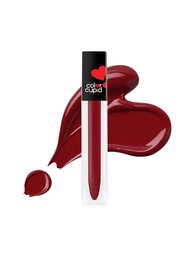 Color Cupid Color Cupid Matte Intense Color 18-Hour Stay Liquid Lipstick | Infused with Hyaluronic Acid & Ceramide | Transfer Proof & Kiss Proof | Forever Love - Flirty Espresso | 4 ml  - Image 1