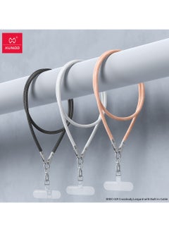 XUNDD XUNDD Crossbody Lanyard with Built-in Cable (USB-C to USB-C) 240W Charging Cable, Body Neck Lanyard for Compatible with iPhone 16 Pro Max, Samsung S25 Ultra, iPhone 15 Pro Max, etc (1.2M) (Pink)  - Image 5