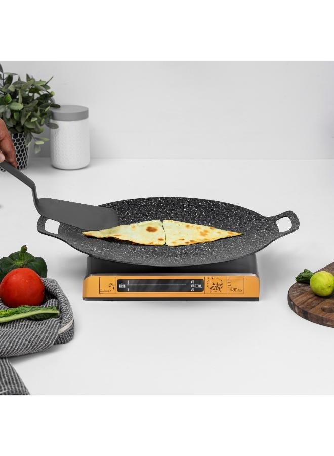 DELCASA ديلكاسا 30 سم طاوة عميقة - DC3404/ مع طلاء غير لاصق من الجرانيت ومقبض مزدوج - Image 3