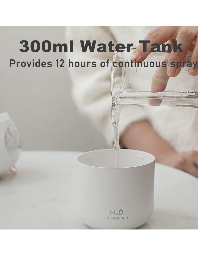 ONLYMAY Small Humidifiers for Bedroom - 300ml Car Diffuser USB Mini Humidifier  Essential Oil Diffuser Cool Mist Air Refresher for Car Office Bedroom Home - Image 3