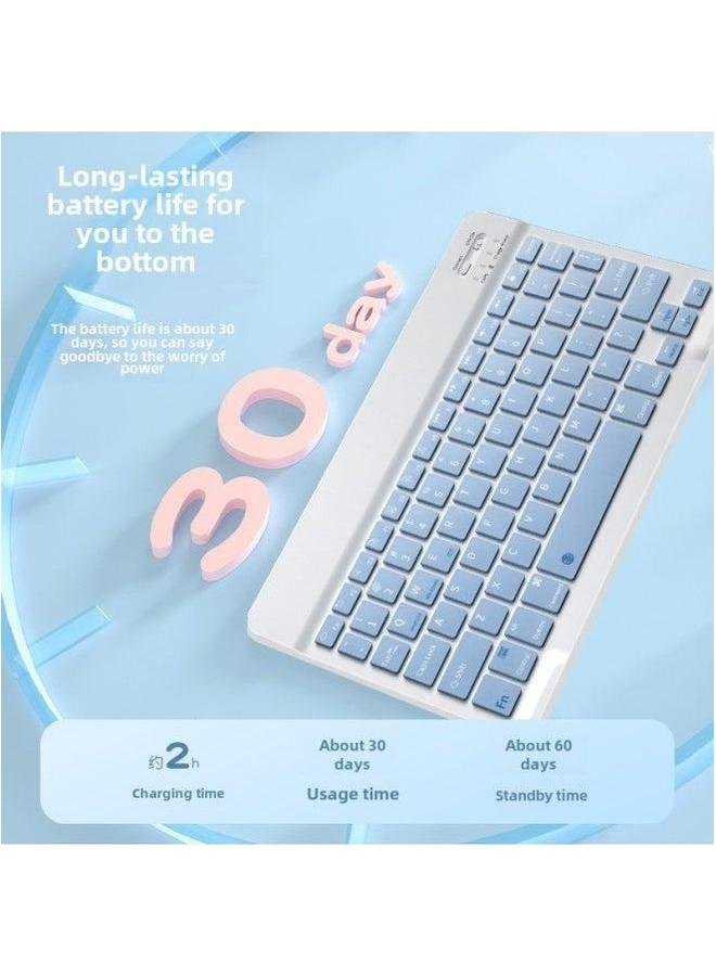 Bluetooth Keyboard For Ipad Huawei Mobile Phone Tablet Mute Wonderful Control Wireless Charging Mouse Suit-Color:7 Inch Dual-mode Mouse-Product Type:Yellow (Send Data Line) - Image 5