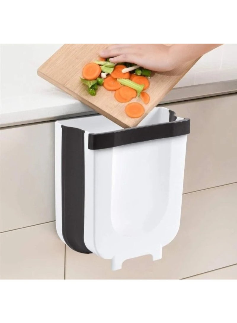 KITCHENOO Smart hanging and foldable trash can – an innovative, space-saving design for the kitchen and bathroom; easy to use, practical, and modern for keeping your space clean and tidy. - Image 3
