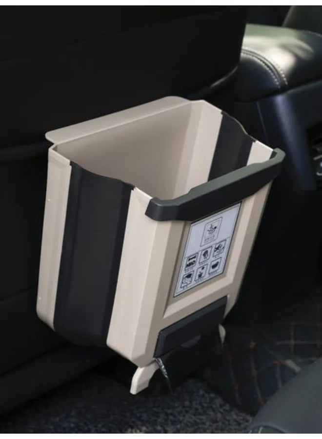 KITCHENOO Smart hanging and foldable trash can – an innovative, space-saving design for the kitchen and bathroom; easy to use, practical, and modern for keeping your space clean and tidy. - Image 5