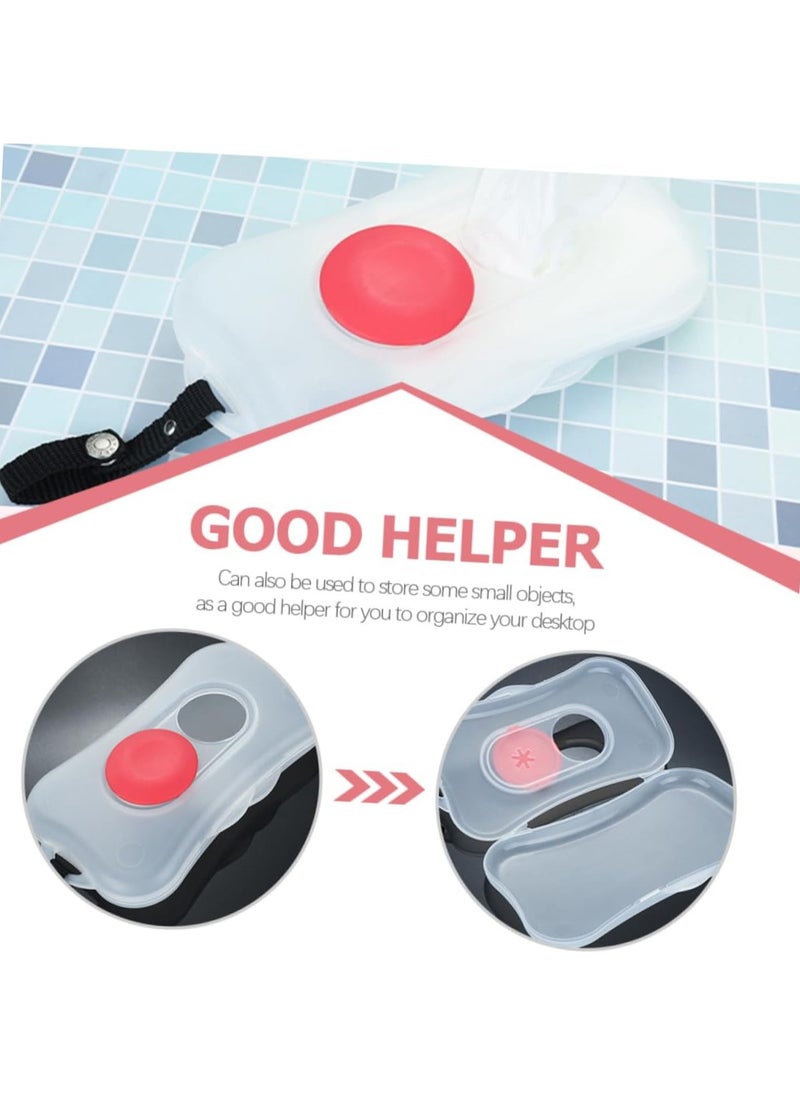 Goolsky - Portable Wipes Dispenser Wet Tissue Box Water Wipes for Towel Dispenser Baby Dispenser Travel Wipe Container Trolley Wipe Container Wet Tissue Case Baby Wipes Travel Case Abs - Image 1