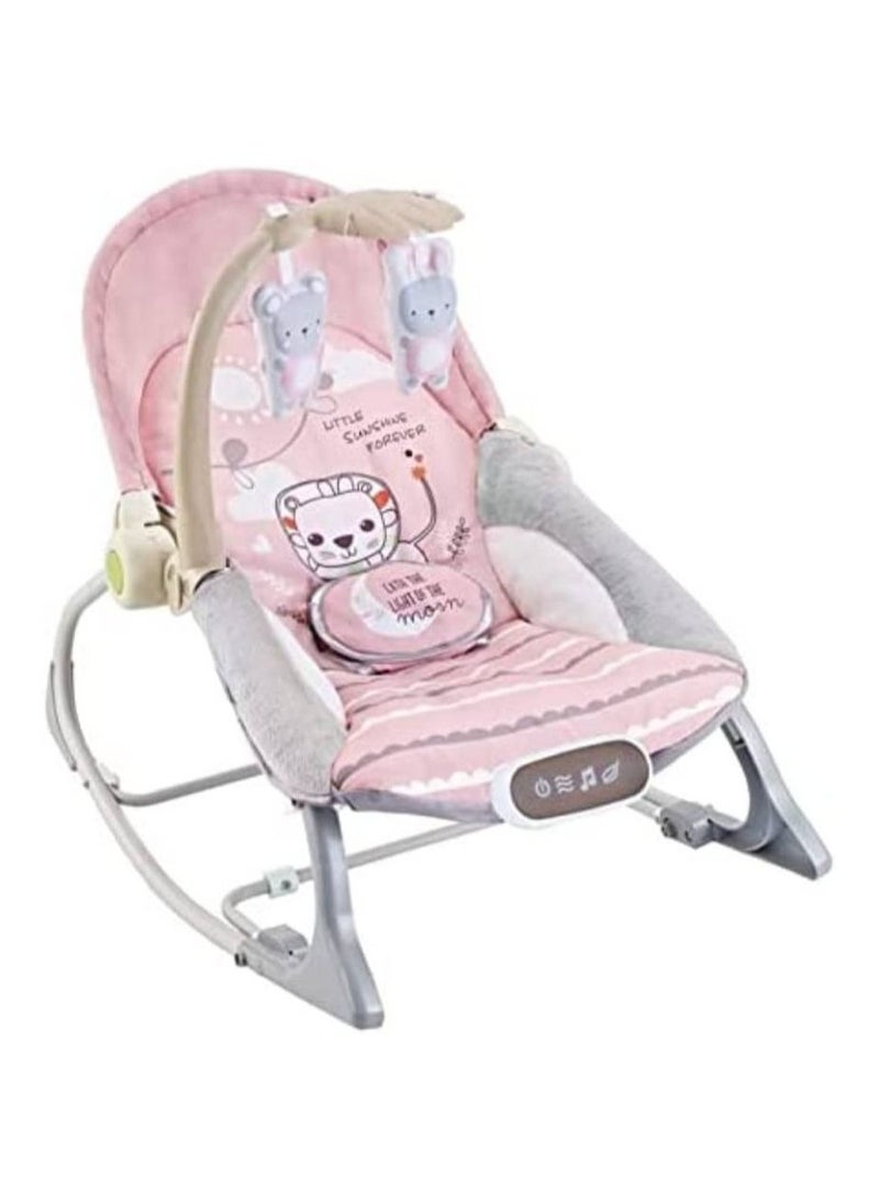 Portable Musical Elephant Design Baby Rocker Chair With Toys