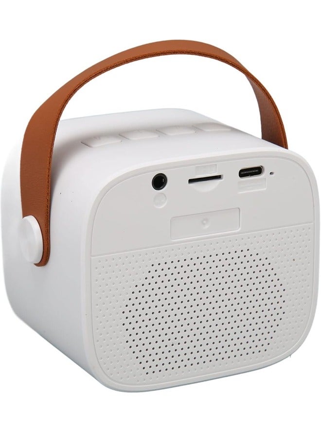 Beauenty Portable Mini Karaoke Speaker Microphone Set Stable Retro HD Stereo for Adult Party,Karaoke Machine for Adults & Kids, Portable Bluetooth Karaoke Speaker (White) - Image 3