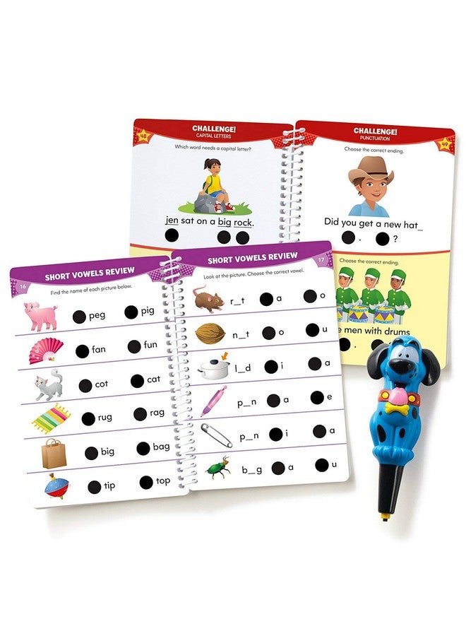 إديوكيشنال إنسايتس مجموعة القراءة "هوت دوتس جونيور" من "إديوكيشنال إنسايتس": "لنتقن القراءة" لمرحلة رياض الأطفال، كتب تدريب القراءة للمرحلة الابتدائية والإعدادية، كتابان وقلم تفاعلي، 100 درس قراءة، للأعمار من 5 سنوات فما فوق - Image 2