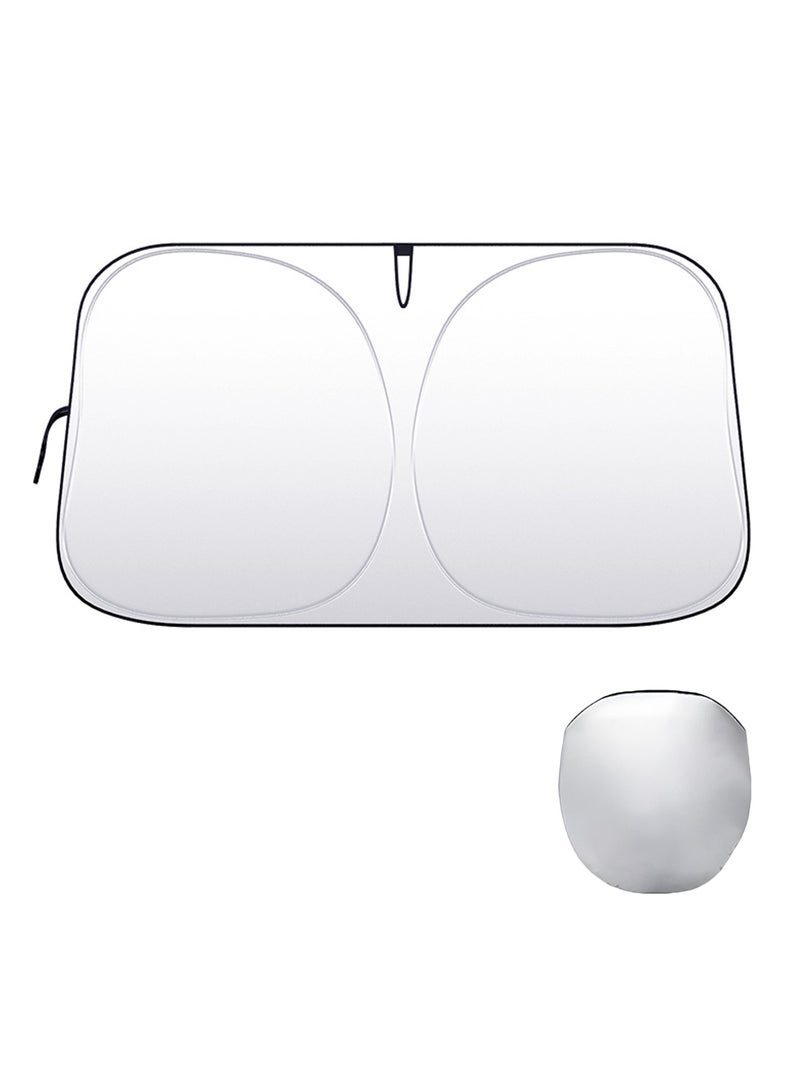 Car front glass sunshade silver coated cloth summer car sunshade - Image 1