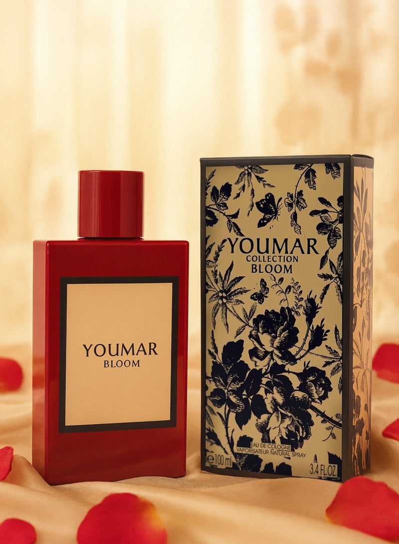 يومار عطر فاخر للنساء | مجموعة يومار بلوم ١٠٠ مل | كولونيا أنيقة برائحة الزهور البيضاء، ومسك الروم، والمسك الأخضر | عطر يدوم طويلاً - Image 1