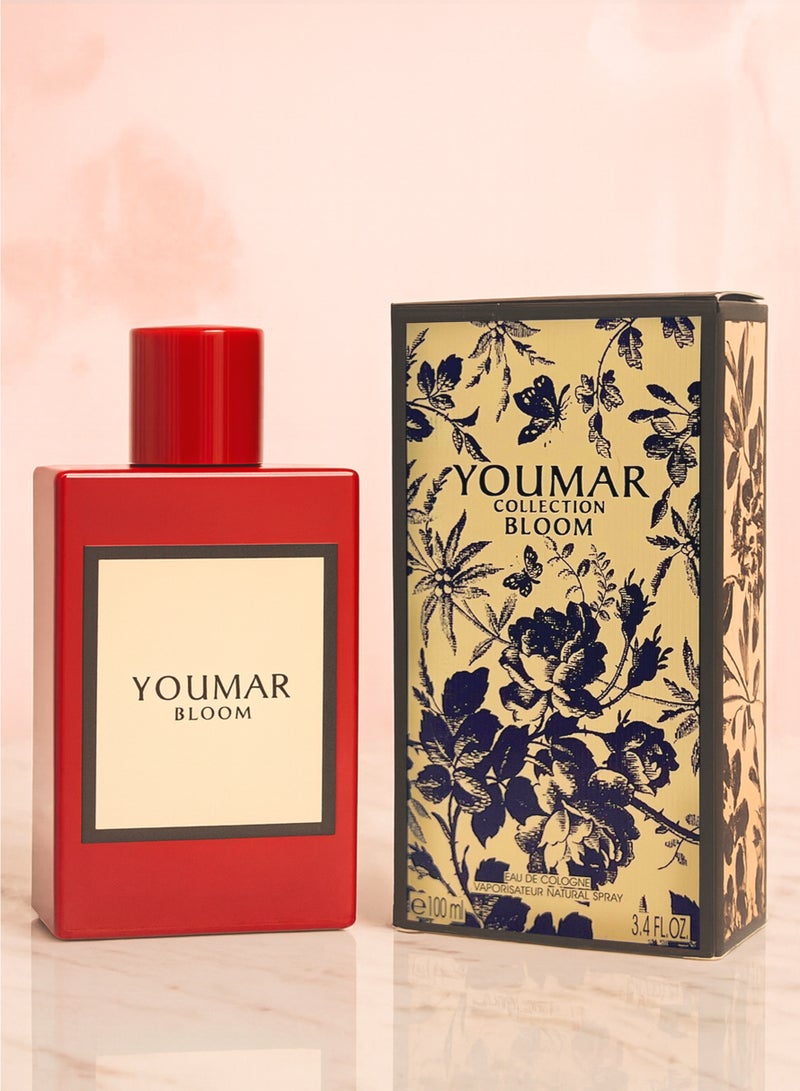 يومار عطر فاخر للنساء | مجموعة يومار بلوم ١٠٠ مل | كولونيا أنيقة برائحة الزهور البيضاء، ومسك الروم، والمسك الأخضر | عطر يدوم طويلاً - Image 3