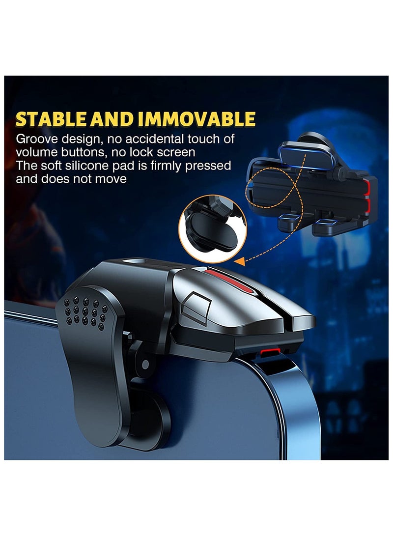 Beauenty Mobile Game Controller Trigger, 6 Finger Game Trigger, Sensitive Shoot TargetMetal ons for PUBG/Fortnite/Call of Duty/Rules of Survival and many other games(include 2pcs Finger Sleeves) - Image 3