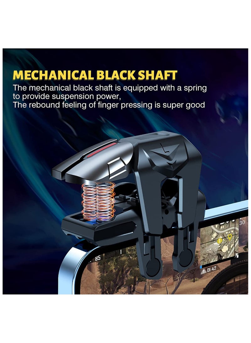 Beauenty Mobile Game Controller Trigger, 6 Finger Game Trigger, Sensitive Shoot TargetMetal ons for PUBG/Fortnite/Call of Duty/Rules of Survival and many other games(include 2pcs Finger Sleeves) - Image 5