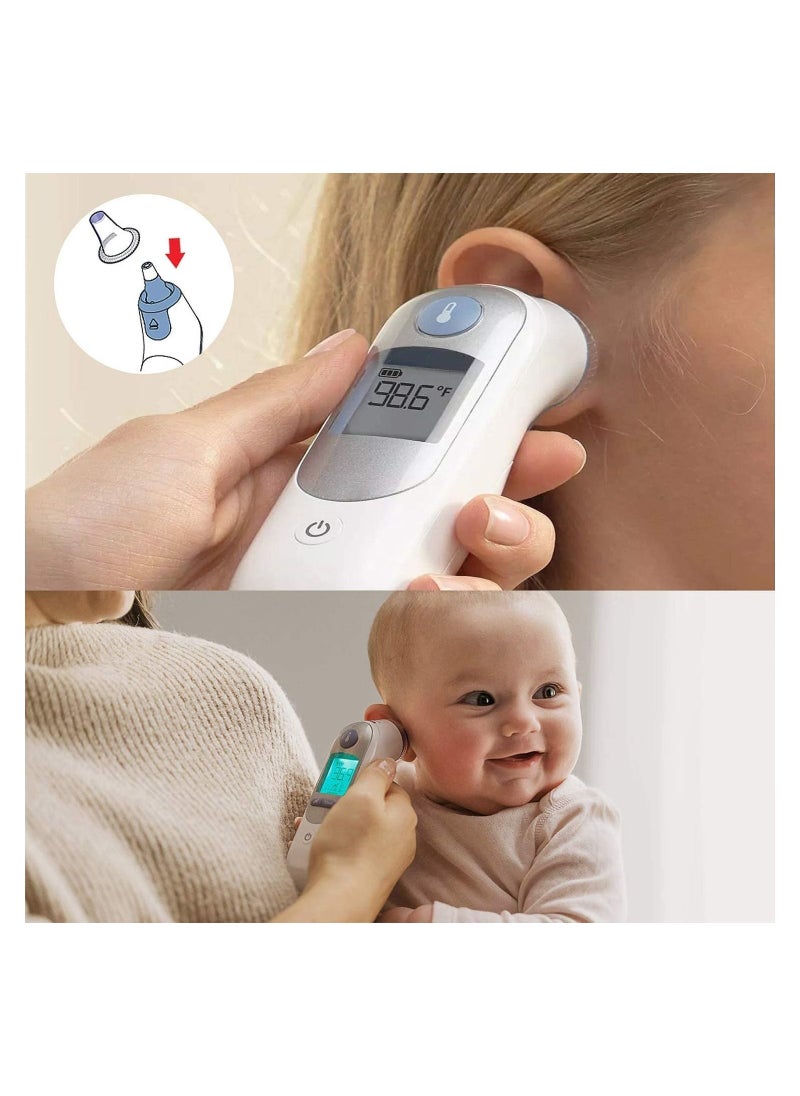 KASTWAVE Ear Thermometer Probe Cover Refill Cap Replacement Len Filter Protector Disposable BPA/ Latex Free Clear for All Braun ThermoScan Model 100PCS  - Image 4