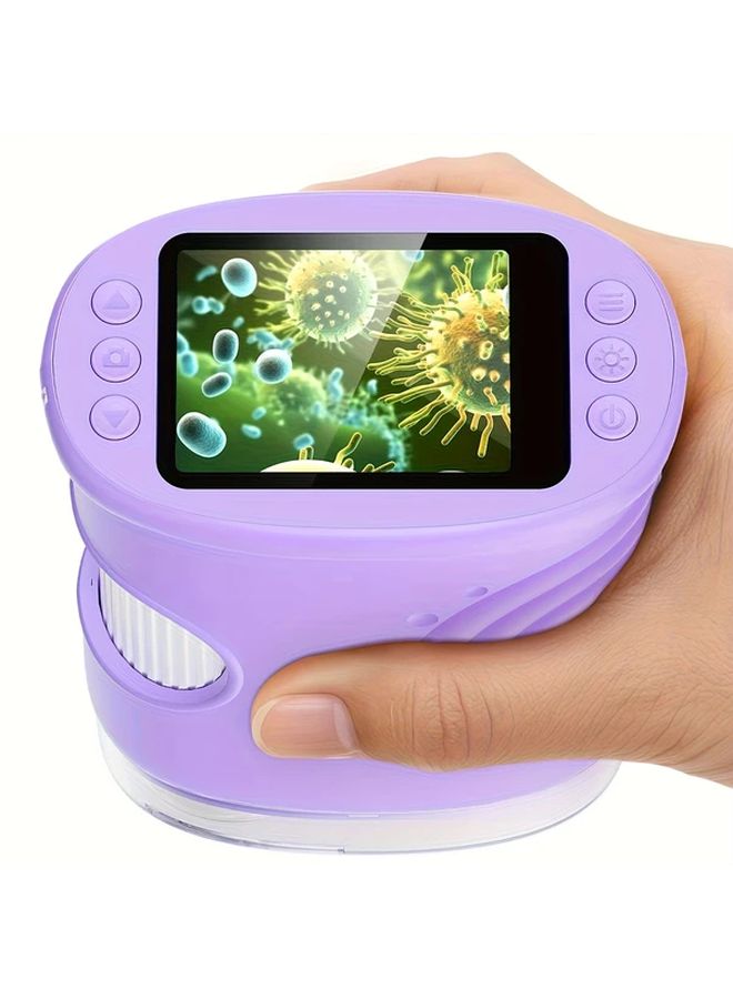 Orange Handheld Digital Microscope 2 Inch IPS Screen 1000x Magnification Portable USB Camera For Kids Students Science Education - Image 2